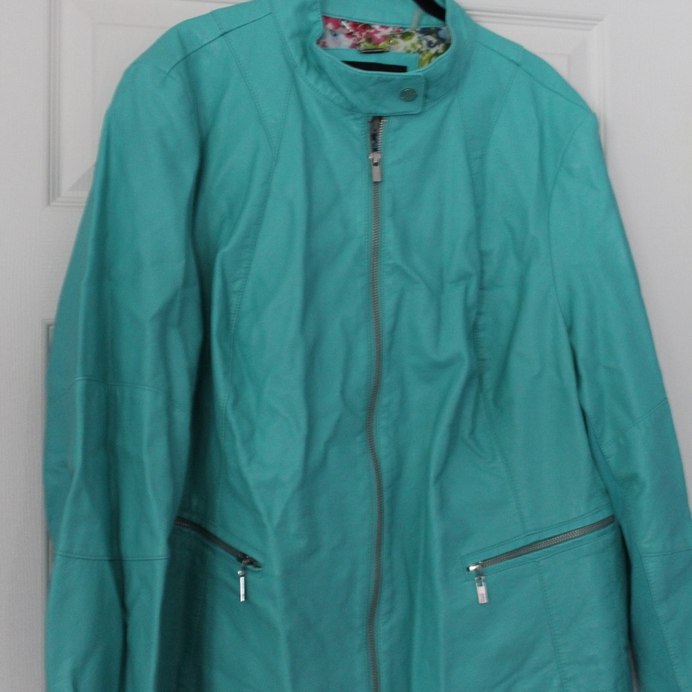 Wilson Leather Jacket Aqua SZ 2X NWT's